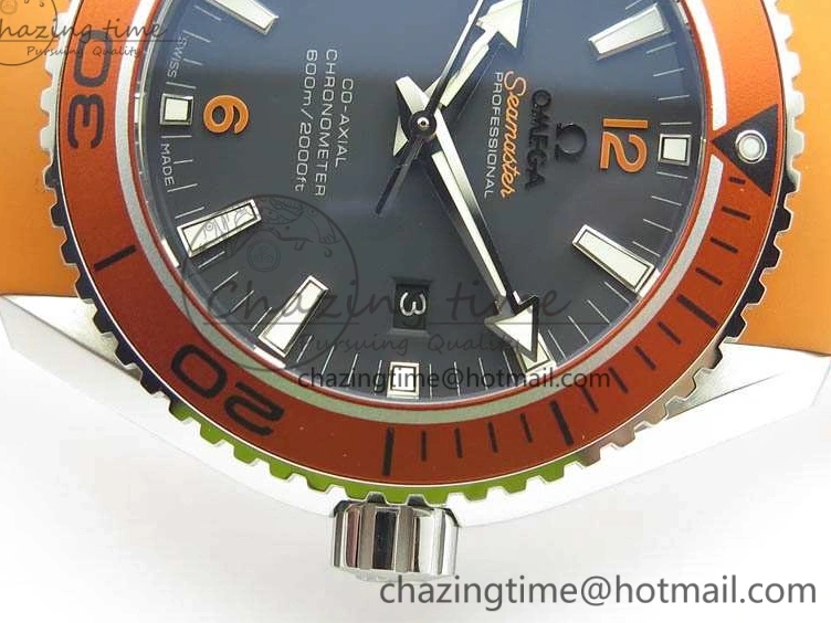 0109 UrbanStyle Planet Ocean Pro Orange Bezel 45mm OMF 1:1 Best Edition On Rubber Strap A8500 (Black Balance Wheel) 8138